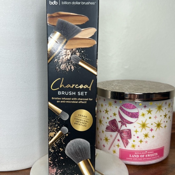 🆕 Billion Dollar Brows 5 Pc Charcoal Brush Set - Picture 1 of 3